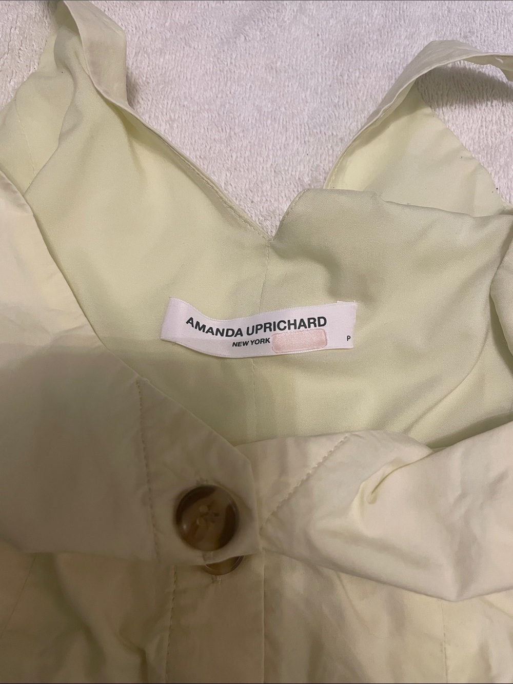 Amanda Uprichard Lisbon Yellow Button-Front Midi Dress - Picture 5 of 7